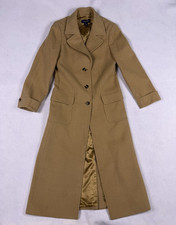 Gabardina Brooks Brothers pelo camel de un solo pecho para mujer talla 8