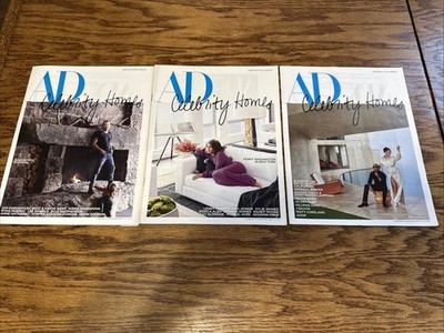 ARCHITECTURAL DIGEST Celebrity Homes Supplement Lot 3 Check Photos.