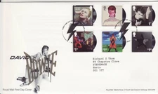 GB Stamps First Day Cover David Bowie, music, song, chart, download, CD SHS 2017