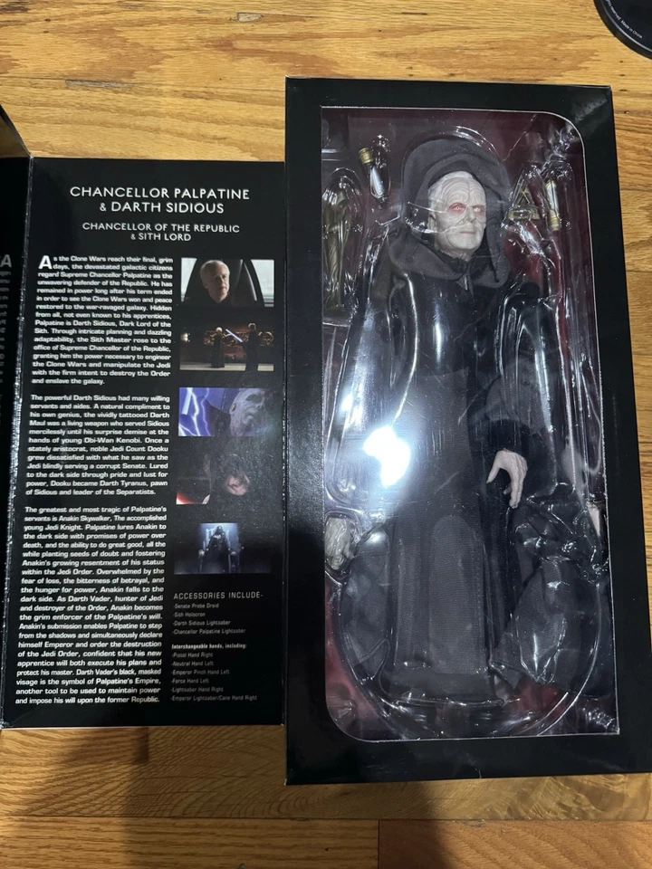 Sideshow Collectibles Star Wars Canciller Palpatine/Darth Sidious escala 1/6 Foto 4 de 4