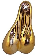 8" BULL NUT'S (BRASS METAL) - BIG RIG DANGLER BALLS TRUCK NUTZ