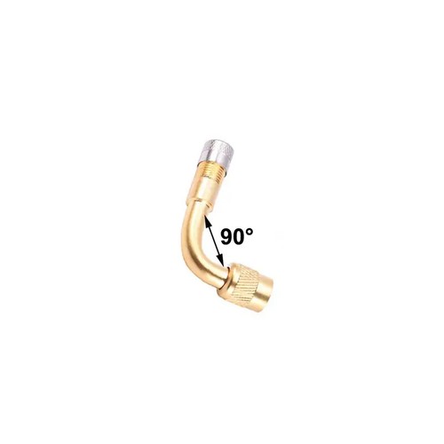 1PZ ESTENSIONE ADATTATORE VALVOLA PNEUMATICO 90/135 GRADI IN OTTONE RIPARAZIONE - Foto 9 di 10