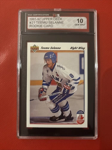 1991 UPPER DECK #21 TEEMU SELANNE RC HOF KSA 10 GEN-MINT NEW-LABEL ROOKIE