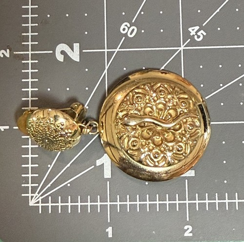 VTG Big 2” Drop Dangle Lizard Bright Gold Tone Clip On Earrings Chunky Statement - Picture 4 of 9