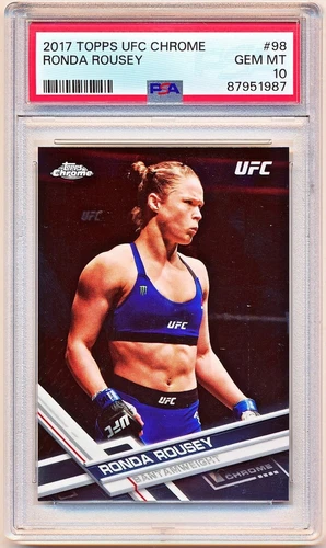 2017 Topps Chrome UFC Ronda Rousey #98 PSA 10 - POP 35