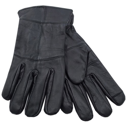 Guantes de cuero con pantalla táctil forrados de thinsulate térmicamente invierno conducción al aire libre - Imagen 2 de 2