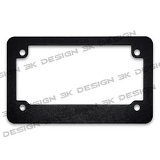 Black Textured Motorcycle License Plate Frame (UNIVERSAL FIT)