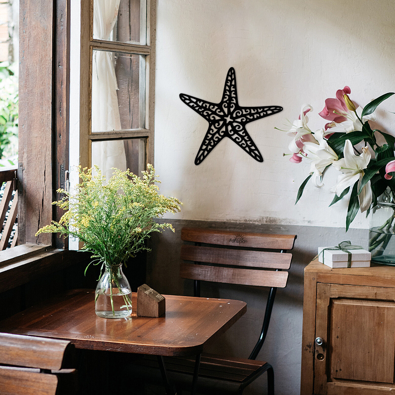 Starfish Metal Wall Art Decor Wall Hanging For home office Living room Bedroom