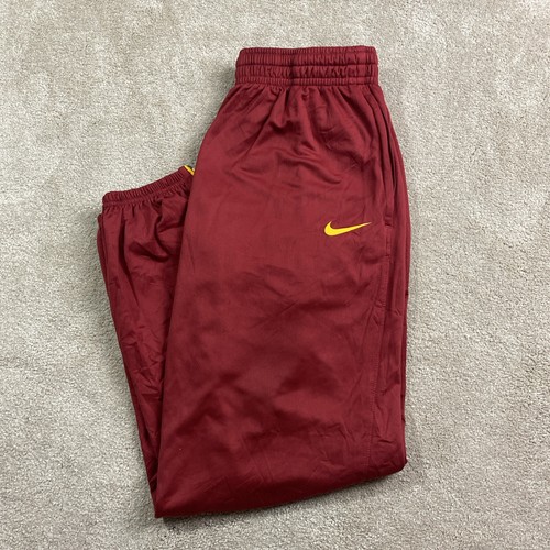 Nike Tracksuit Bottoms Men’s Large Red Drawstring Ankle Fit Joggers