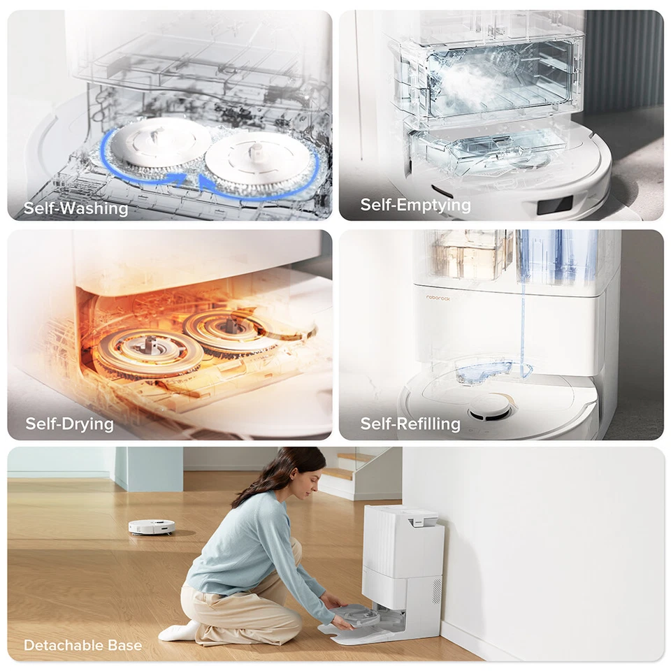 Roborock Q Revo Robot Vacuum, Self-Drying, Mop Lifting - Certified Refurbished - Image 3 of 4