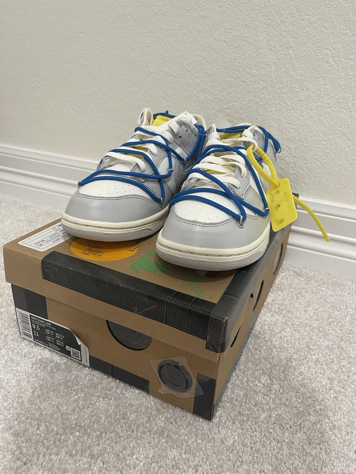 OFF WHITE X NIKE Taglia 9 5 Nike Off White x Dunk Low Lotto 10 di 50