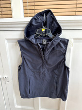 Vintage NIKE GOLF Womens Vest Blue 1/2 Zip Hooded Sleeveless Size S