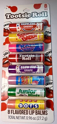 Candy Flavored Lip Balms, 8 Ct