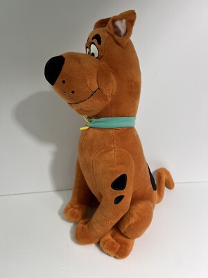 Scooby Doo Great Dane Sitting Dog Plush Stuffed Animal Toy W/ SD Collar 17