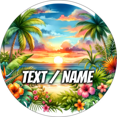 Aloha Tortenaufleger Party Deko personalisiert Geburtstag Name Hawaii Tropical