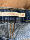 Rare Levis Jeans Inside Out Baggy Wide Leg Women 31x31 Denim Two Tone NWT — photo 4
