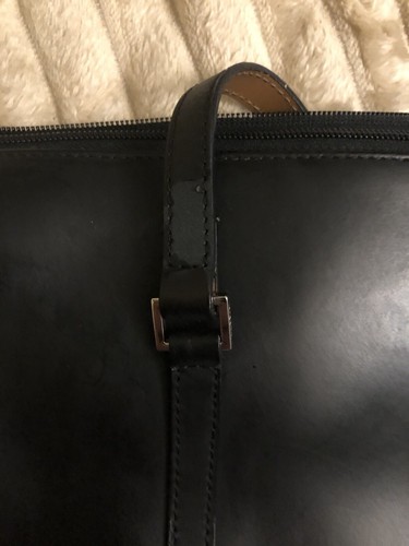 Handtasche Schultertasche schwarz mit hellbraun von Disser - Bild 4 von 4