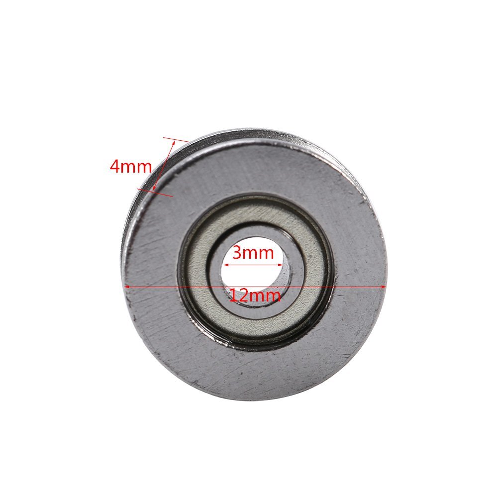 20pcs V623ZZ V Groove Ball Carbon Steel Bearing Pulley for Rail Track Linear ...