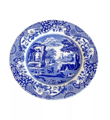 Spode 7,5''/19cm Blau Weiß Italian Design Collection Salat Dessert Teller