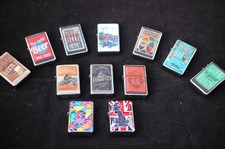 TRADITIONAL REFILLABLE FLIP TOP PETROL CIGARETTE LIGHTERS - 21 TYPES