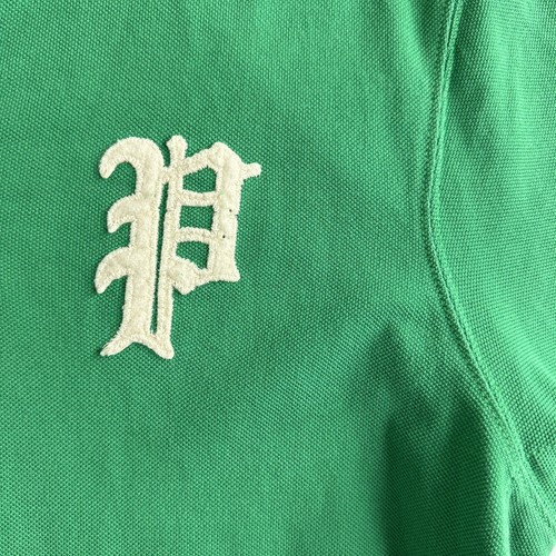 POLO RALPH LAUREN MEN'S PIQUE CUSTOM FIT GREEN POLO SHIRT SIZE LARGE SHORTSLEEVE - Picture 3 of 9