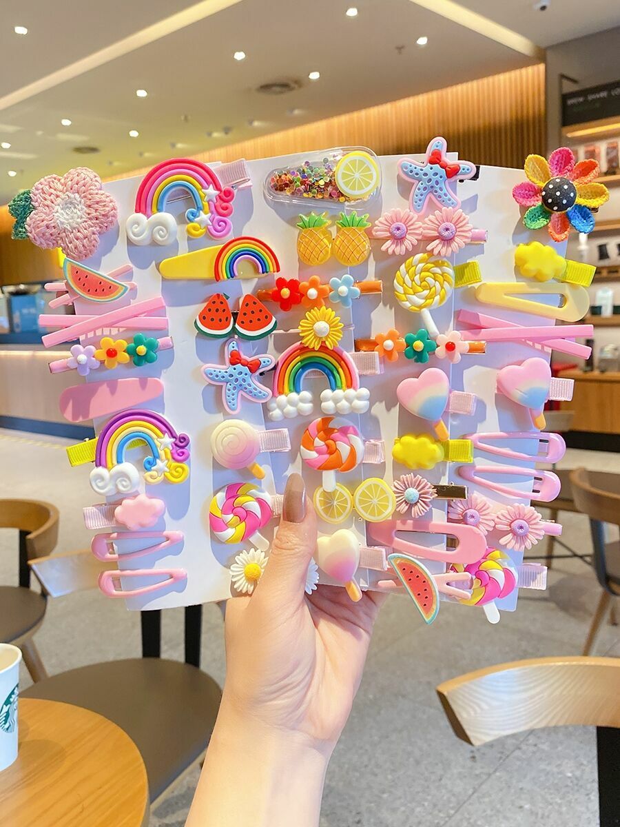 Buy Cute Kids Girls Cartoon Fruit Flower Princess Hairpins