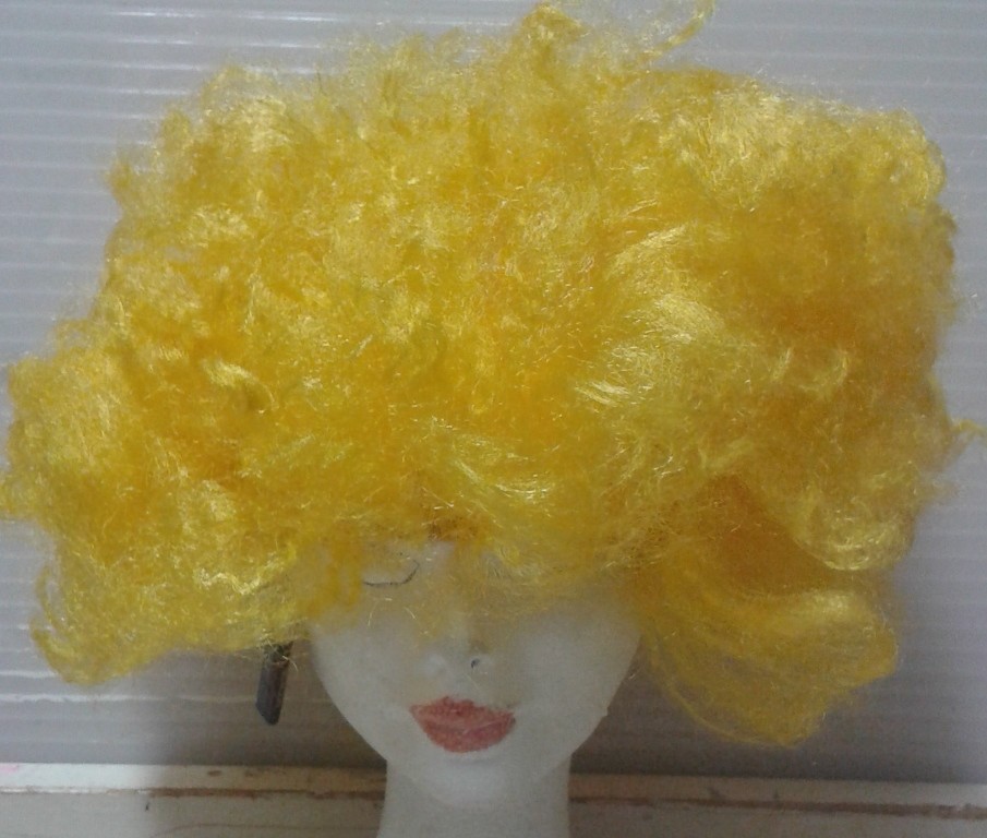 CARNEVALE PARRUCCA RICCIA GIALLA