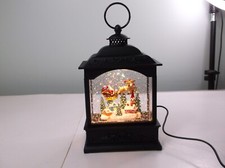 Christmas Snow Globes Lantern with Music  Timer - USB/Battery Operated LED