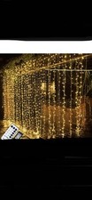 304 LED Curtain String Lights, 9.8 x 9.8 ft, 8 Modes Plug in Fairy Warm White S5