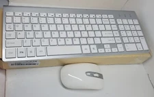 Wireless Keyboard and Mouse Combo - Full Size Slim Thin Wireless Keyboard Mouse