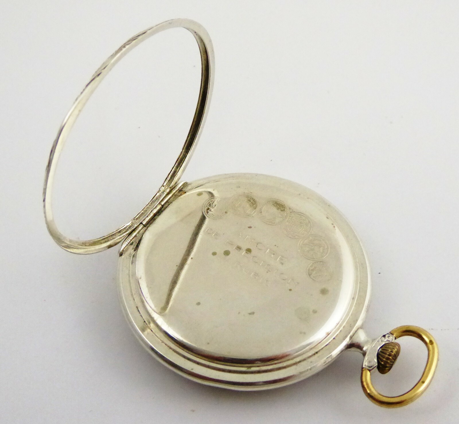 Early Solid Silver 1900s Antique Mechanical Pocke… - image 5