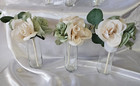 Set of 6 Wedding Table Centerpieces, Floral Centerpieces, Floral Bouquet in Vase
