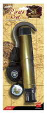 NEW Pirate Captain Set w/Hook, Telescope, Compass & Eyepatch Fancy Dress Costume