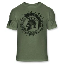American Spartan Warrior T-Shirt Patriotic Molon Labe Soft Blend Shirt  A198