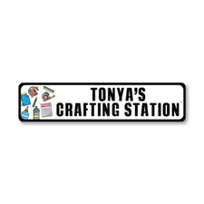 Crafting Station Metal Sign Metal Sign