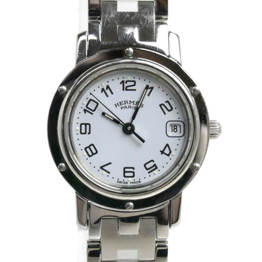HERMÈS Orologio Hermes Clipper a batteria CL 4.210 donna usato0