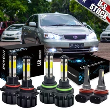 LED Conversion Kit Bulbs Hi-Lo Beam+fog light White For Toyota Corolla 2009-2012