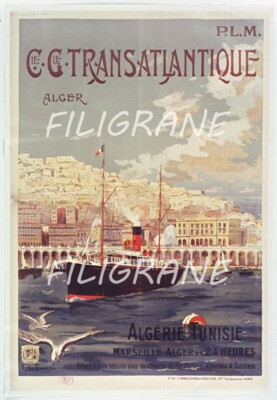 Poster Vintage Corse Transatlantique R48 - Affiche 50x70cm (reproduction Haute Qualité)