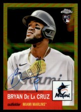 Bryan De La Cruz 2022 Topps Chrome Platinum #CPA-BDC Auto Gold Refractor #36/50