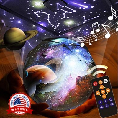 Lampara De Noche Para Niños Estrellas Planetas Dormir Juguetes Projector Luces