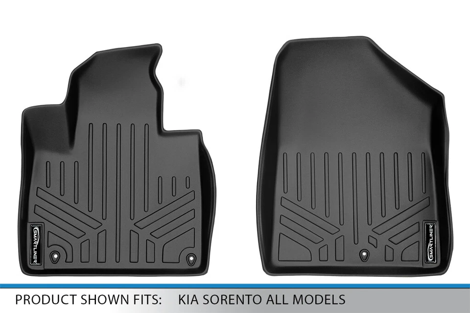 SMARTLINER Custom Fit Floor Mats 1st Row Liner Set OEM TPE 2016-2020 Kia Sorento Foto 4 de 4