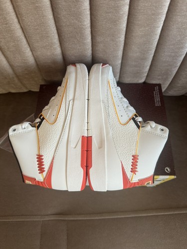 Air Jordan 2 x Maison Chateau Rouge PS Sail Orange DO5273-180 Size 13C - Picture 5 of 9