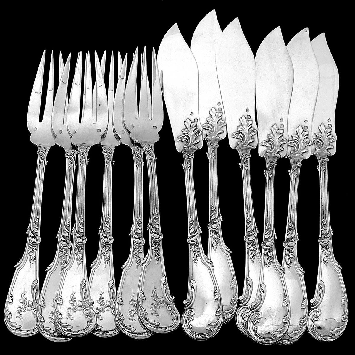 ル*ル様 French Sterling Silver Oyster Fork