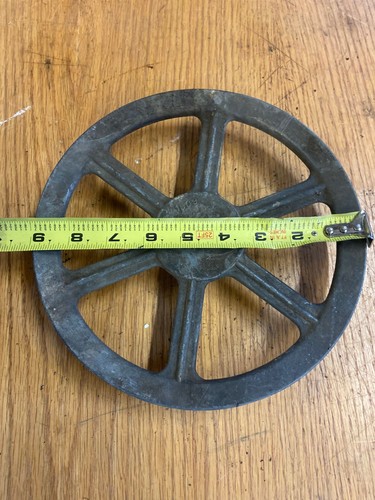 Vintage Antique Metal Pulley Wheel Farmhouse Decor Steampunk Salvage Art Lamp 2 - 第 6/7 張圖片