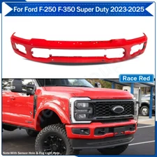 PQ Race Red Front Bumper Face Bar For 2023-2025 Ford F350 F-250 SD w/ Fog &Park