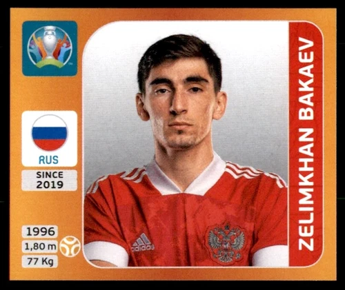 Panini Euro 2020 - Zelimkhan Bakaev Russia No. 218