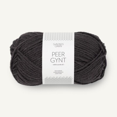 PEER GYNT von SANDNES GARN - BRISTOL BLACK (3800) - 50 g / ca. 91 m Wolle
