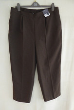 BNWT Bonmarche Classic Leg brown pull-on Trousers W 41-44" i'leg 24.5" size 22