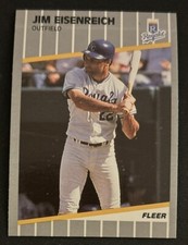 1989 Fleer Update Jim Eisenreich Baseball Card #U-38 Royals OF VG O/C