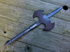 Antique Vintage Halberd Handmade By Blacksmith No Handle Home Bar Pub Decor Art